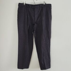 Boss Men's 1997 Pinstripe Black Trousers  Unisex 42 Waist See Measuments